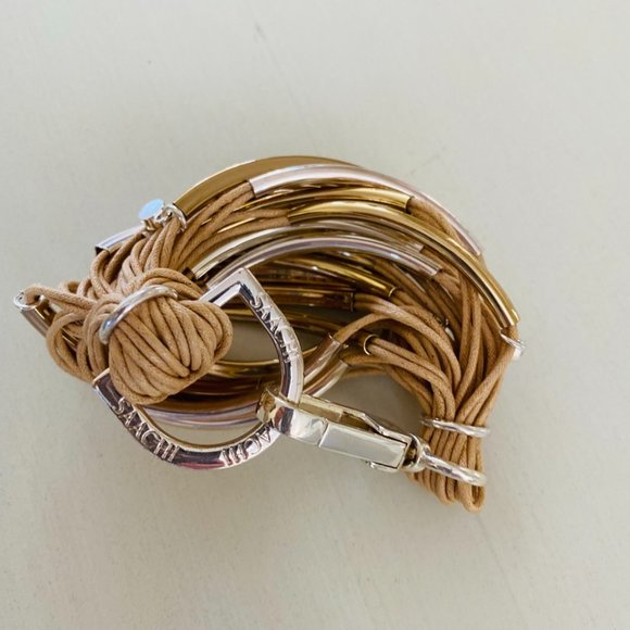 Saachi Multi string gold & silver bracelet - Picture 8 of 9